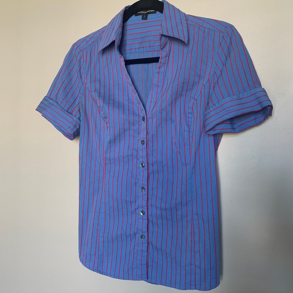 Pinstriped Button Up Top